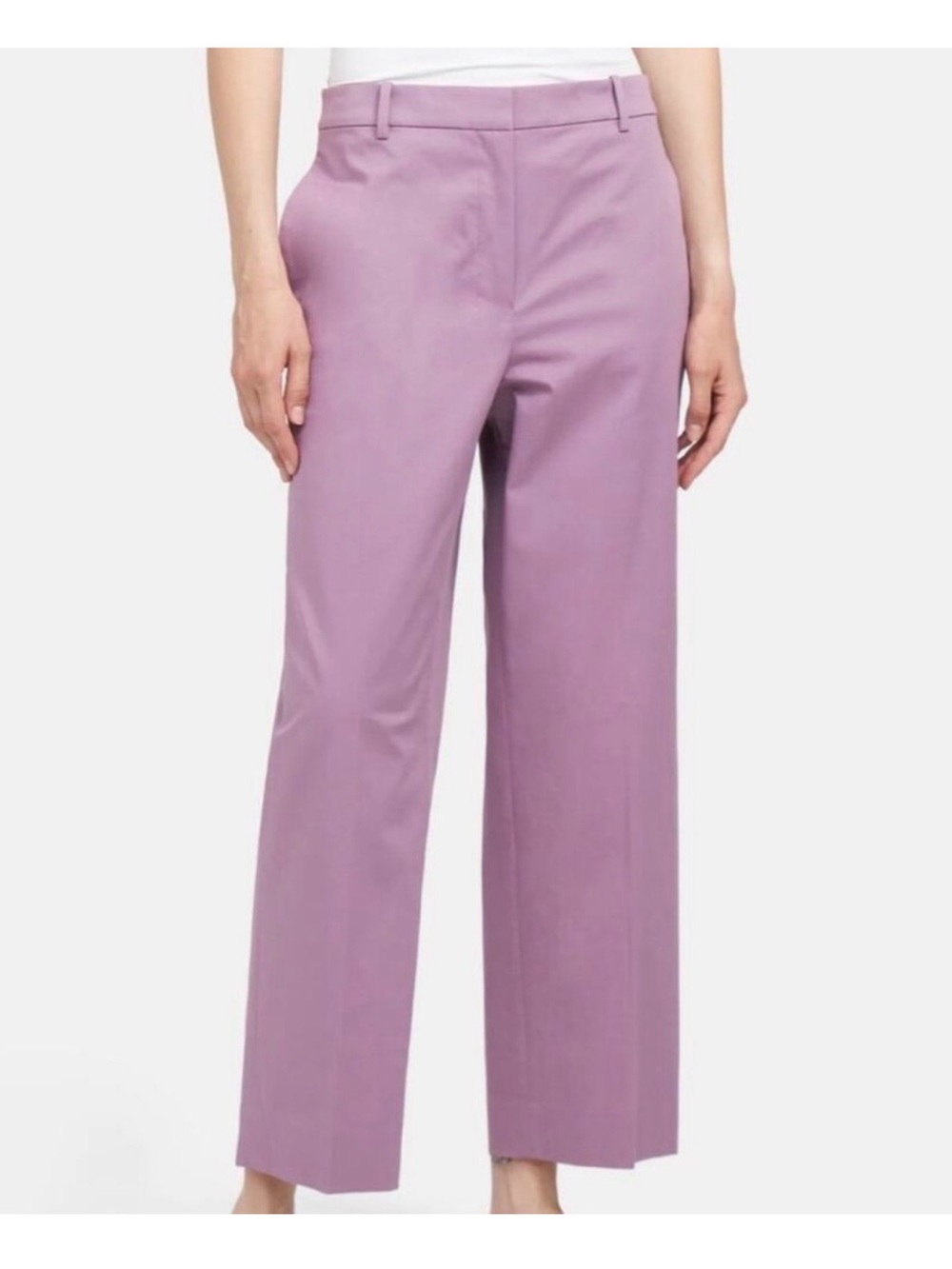 Theory HW Tailored Wide-Leg Pants in Lilac